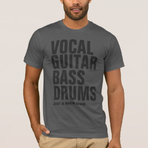 T-shirt formation de groupe de rock cool gris