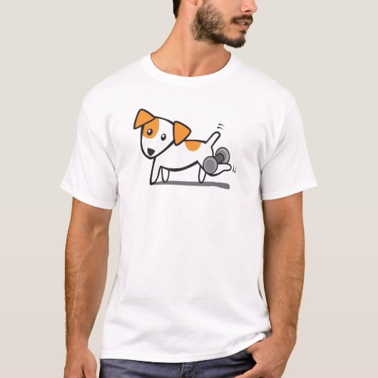 T-shirt formation de poids de chien de forme physique (Devant)