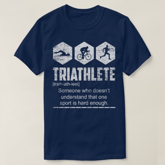T-shirt Formation dure Triathlète (Design devant)