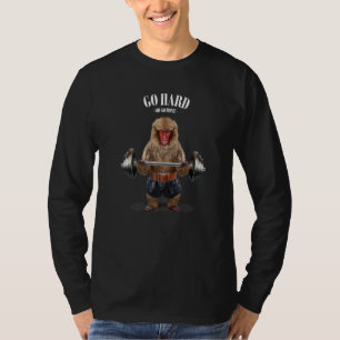 T-shirt Formation Muscle de singe japonais Fitness d'haltè