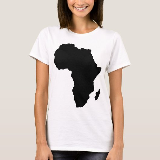 T-shirt forme africaine noire (Devant)