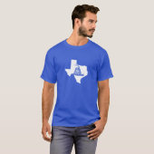 T-shirt Forme blanche du Texas avec le serpent de Gadsden (Devant entier)