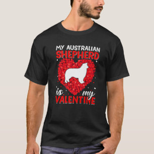 T-shirt Forme cardiaque Drôle Mon Berger Australien Est Mo