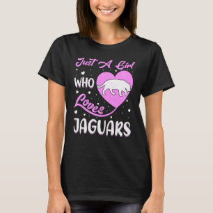 T-shirt Forme cardiaque Jaguar Juste Une Fille Qui Aime Le