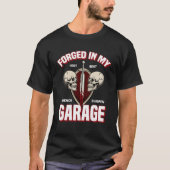 T-shirt Formé Dans Mon Garage Épées Et Crânes Blacksmith L (Devant)
