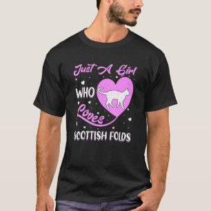 T-shirt Forme De Coeur Juste Une Fille Qui Aime Les Plids
