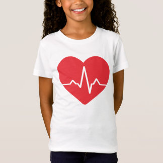 T-Shirt Forme de coeur Rouge mignon Love Caractère Illustr