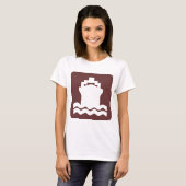 T-shirt Forme de navire - Brown foncé (Devant entier)