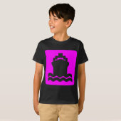 T-shirt Forme de navire - Magenta (Devant entier)