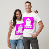 T-shirt Forme de navire - Magenta (Unisexe)