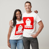 T-shirt Forme de navire - Rouge (Unisexe)