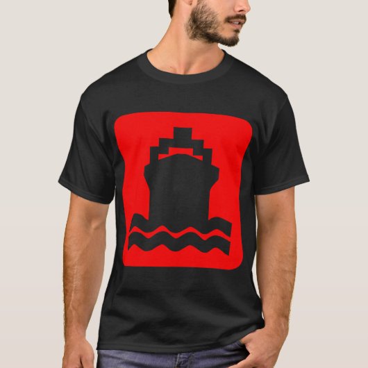 T-shirt Forme de navire - Rouge (Devant)