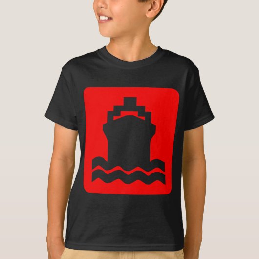T-shirt Forme de navire - Rouge (Devant)
