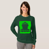 T-shirt Forme de navire - Vert (Devant entier)
