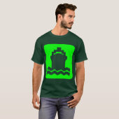 T-shirt Forme de navire - Vert (Devant entier)