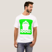 T-shirt Forme de navire - Vert (Devant entier)
