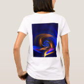 T-shirt Forme de tourbillon Abstrait Bleu orange (Dos)
