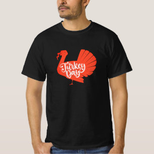 T-shirt Forme de Turquie rouge mignonne avec typographie d