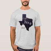 T-shirt Forme d'état des étoiles de nuit Texas (Devant)