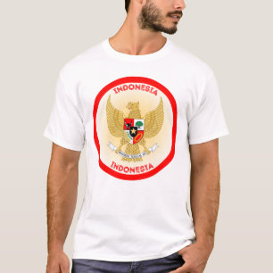 T-shirt Forme du cercle d'emblème national indonésien