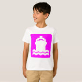 T-shirt Forme du navire - Magenta (Devant entier)