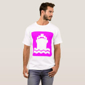 T-shirt Forme du navire - Magenta (Devant entier)