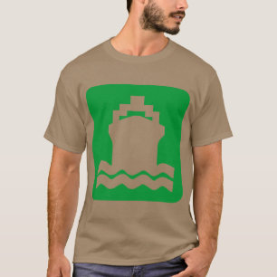 T-shirt Forme du navire - Vert gris