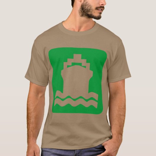 T-shirt Forme du navire - Vert gris (Devant)