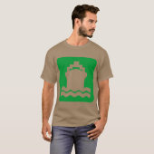 T-shirt Forme du navire - Vert gris (Devant entier)
