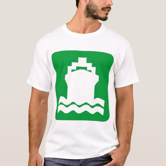 T-shirt Forme du navire - Vert gris (Devant)