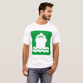 T-shirt Forme du navire - Vert gris (Devant entier)
