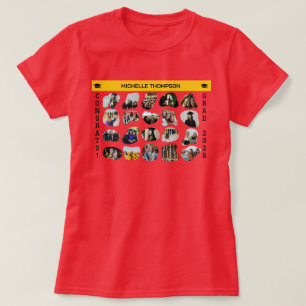 T-shirt Forme fluide abstraite 20 Photo Collage Diplômé
