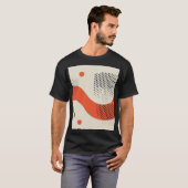 T-shirt Forme orange ondulée avec points noirs (Devant entier)