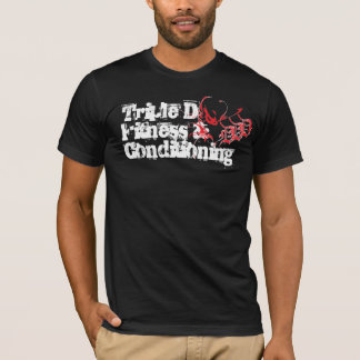 T-shirt Forme physique triple de D et T noir de traitement
