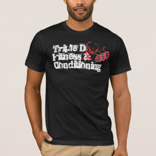 T-shirt Forme physique triple de D et T noir de traitement