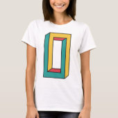 T-shirt Forme rétro 3d (Devant)