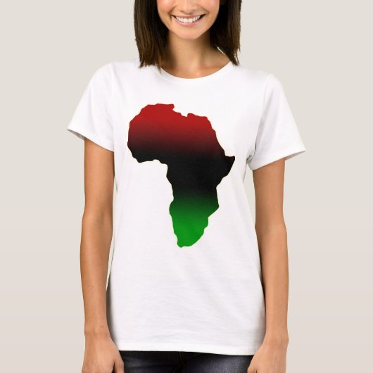 T-shirt Forme rouge, noire et verte de l'Afrique (Devant)