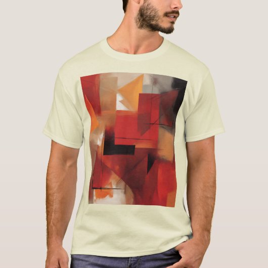 T-shirt Formes Abstraites modernes Peinture Art coloré (Devant)