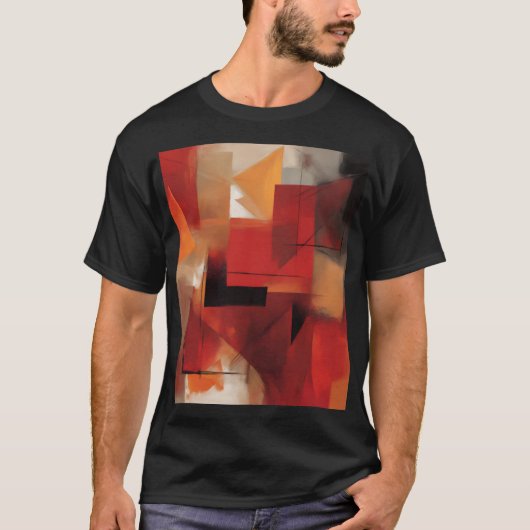 T-shirt Formes Abstraites modernes Peinture Art coloré (Devant)