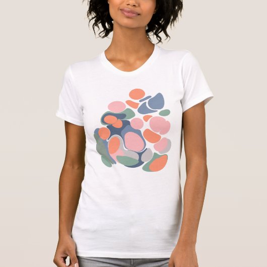 T-shirt Formes biologiques Abstraites modernes Art en coul (Devant)