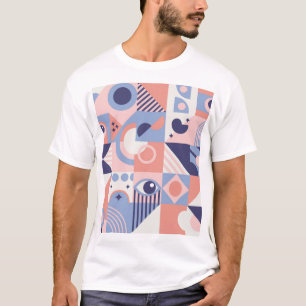 T-shirt Formes carrés : Mosaïque Abstraite géométrique