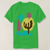 T-shirt Formes de cactus Abstraites (Design devant)