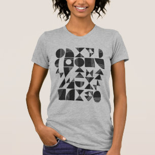 T-shirt Formes géométriques Abstraites modernes   Noir et 