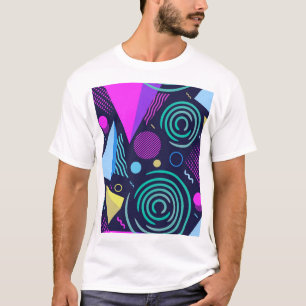 T-shirt Formes géométriques de style Memphis