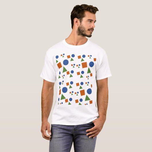 T-shirt Formes géométriques mignonnes Motif dans les Paste (Devant entier)