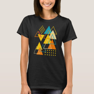 T-shirt Formes géométriques Triangles Vintages modernes Ab
