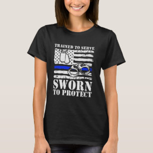 T-shirt Formés pour servir Assermentés pour protéger Polic