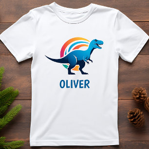 T-shirt Formidable T-Rex Bleu Personnalisé
