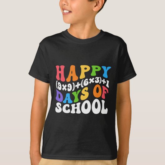 T-shirt Formule 100 Jours De L'École Fun Math Enseignant 1 (Devant)