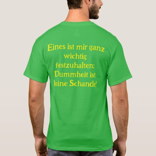 T-shirt Formule anti-verte (Dos)